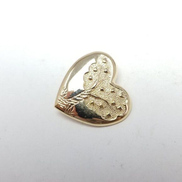 Vintage Heart Shape Tree Design Brooch, Gold Tone Setting, The Variety Club - Picture 2 of 6